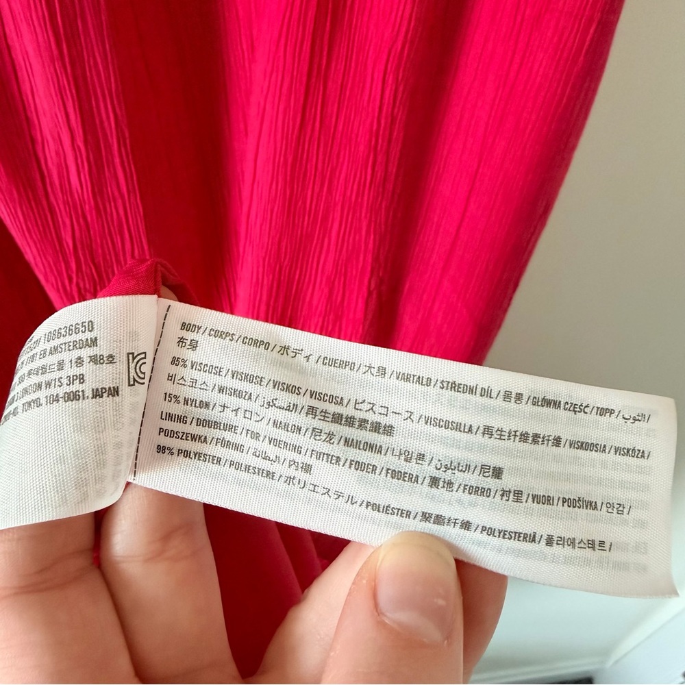 Abercrombie & Fitch Pink Crepe Midi Dress - Picture 8 of 10